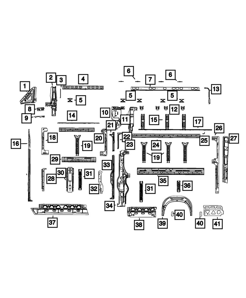 Genuine Mopar Side Panel Reinforcement 68109663AA