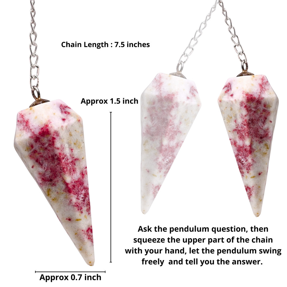 Cinnabarite Dowsing Crystal Pendulum