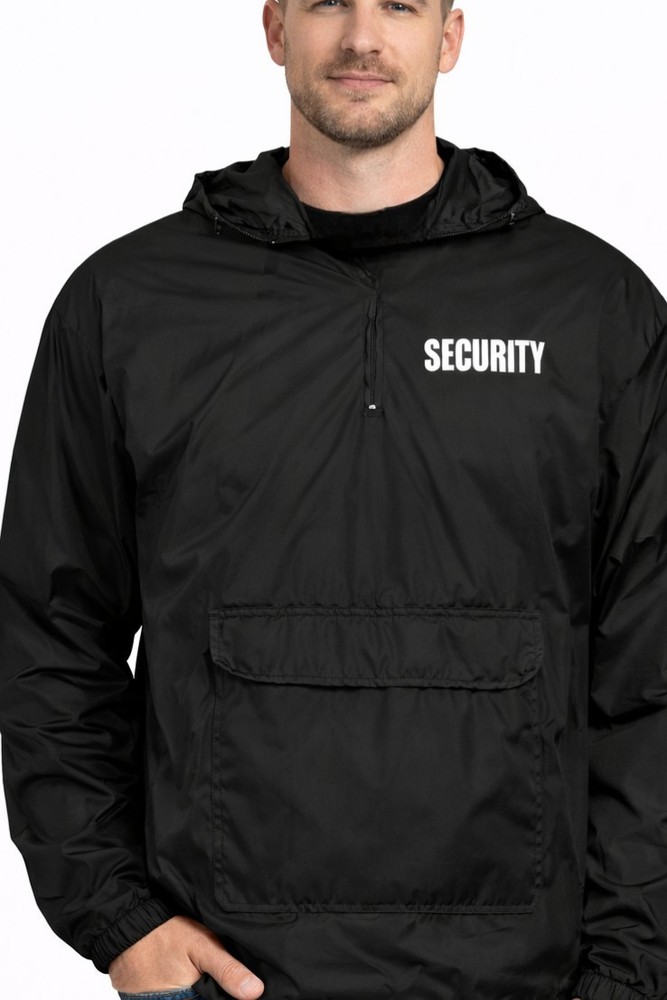 Security Windbreaker Jacket 1/2 Zip Silkscreen Left Chest & Back 13717
