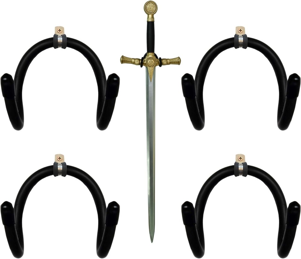 Mini Adjustable Sword Display Hook - 4 Pack Racks for Elegant Weapon Showcase