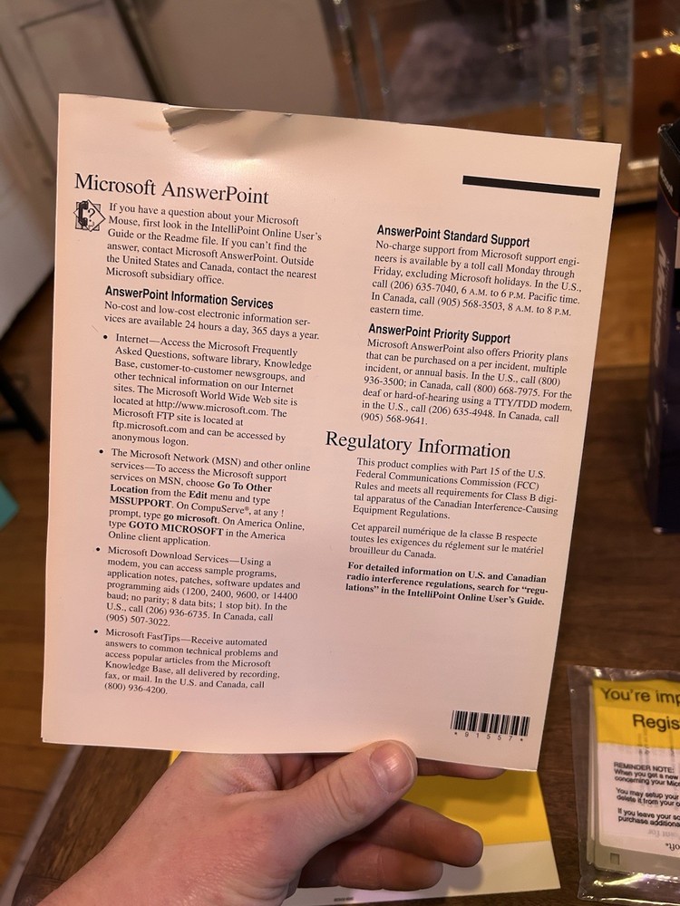 vintage microsoft serial mouse Box, Papers And Software Only NO MOUSE DOS WIN 95