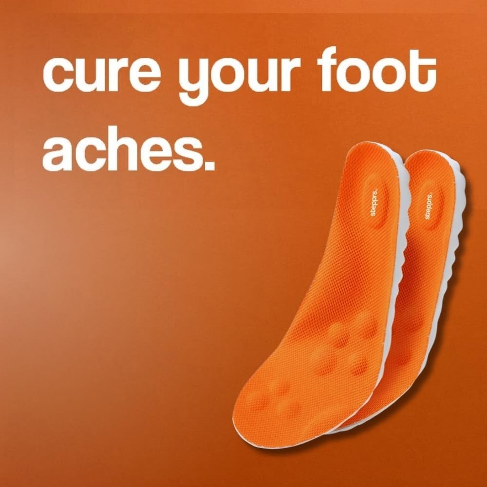 Original Stepprs Comfort Shoe Insoles Steppers Cloud Soles for Men Women(Orange)