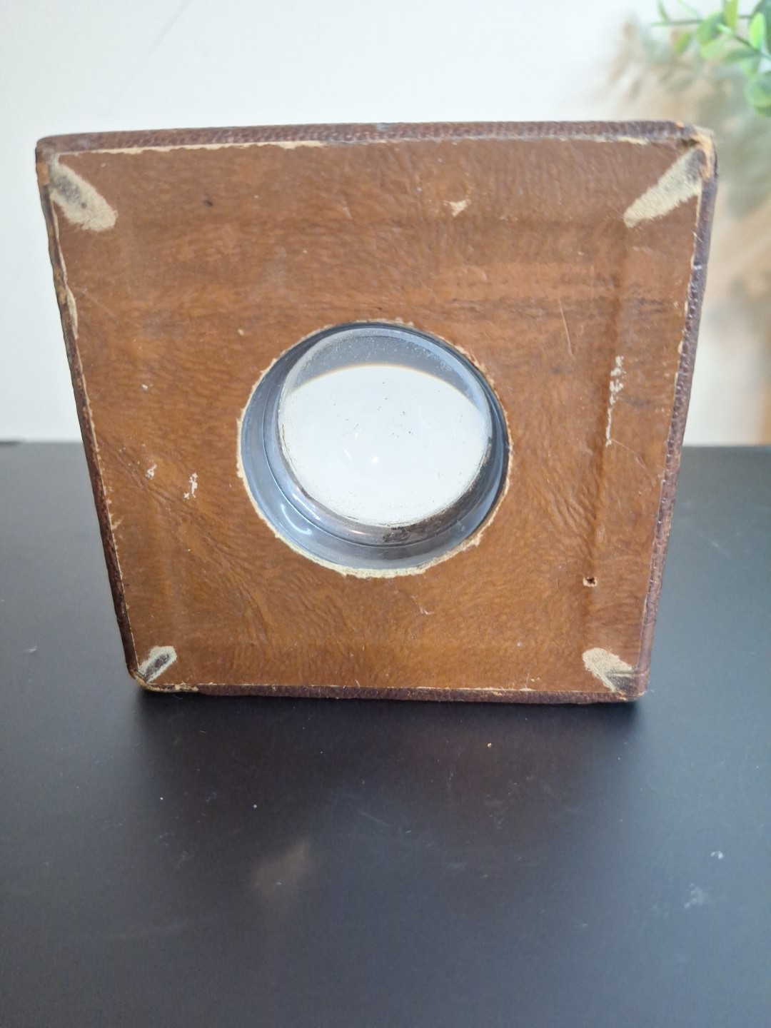 Vintage 1940's Domed Advertising Magnifying Glass Paperweight