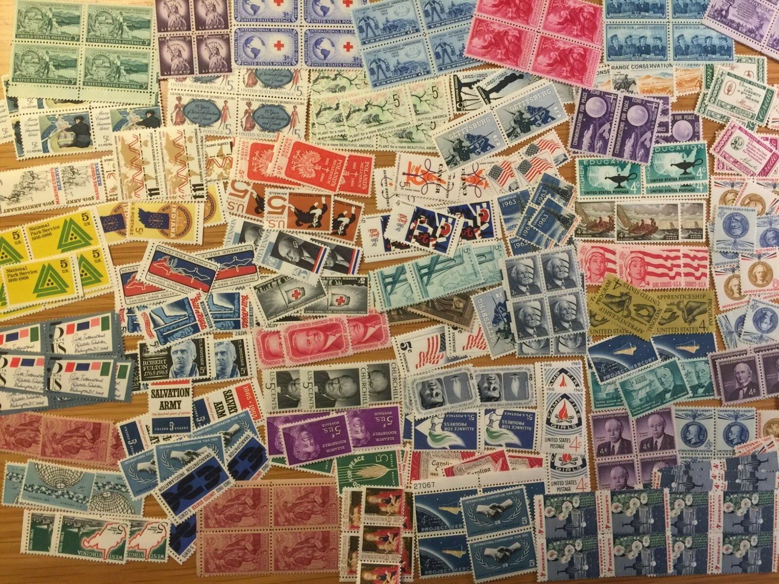 USA,VINTAGE,MID-CENTURY,MINT,UNUSED,LOT OF 40+ ALL DIFFERENT STAMPS, COLLECTION