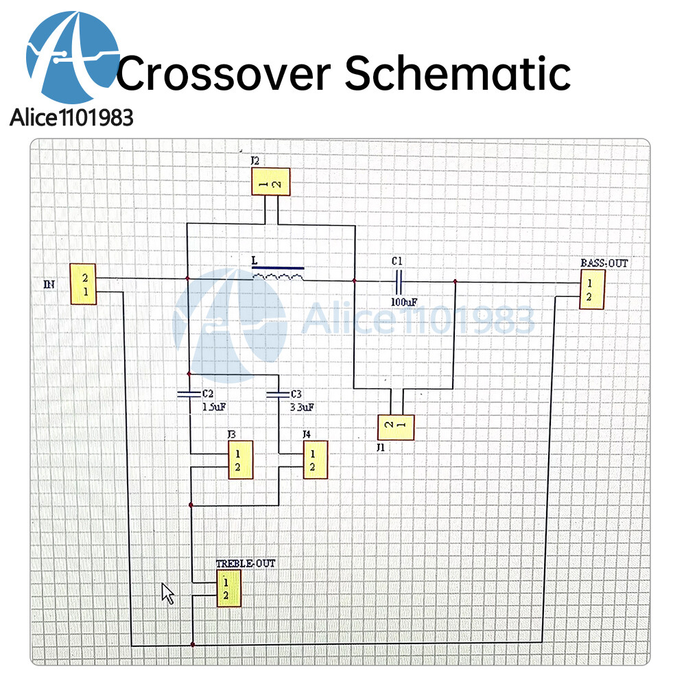 2 Way Speaker Frequency Divider Audio Crossover Board 100Hz-10KHz Adjustable