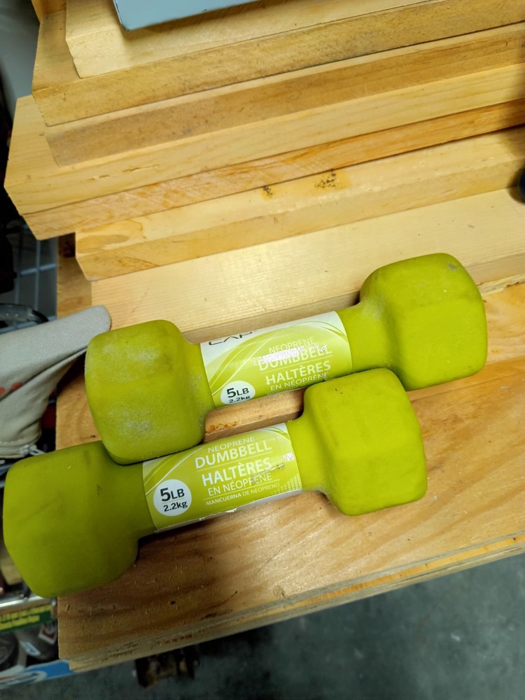 Neoprene Dumbbell Hand Weights for Exercise - 	Green - 5 Pound