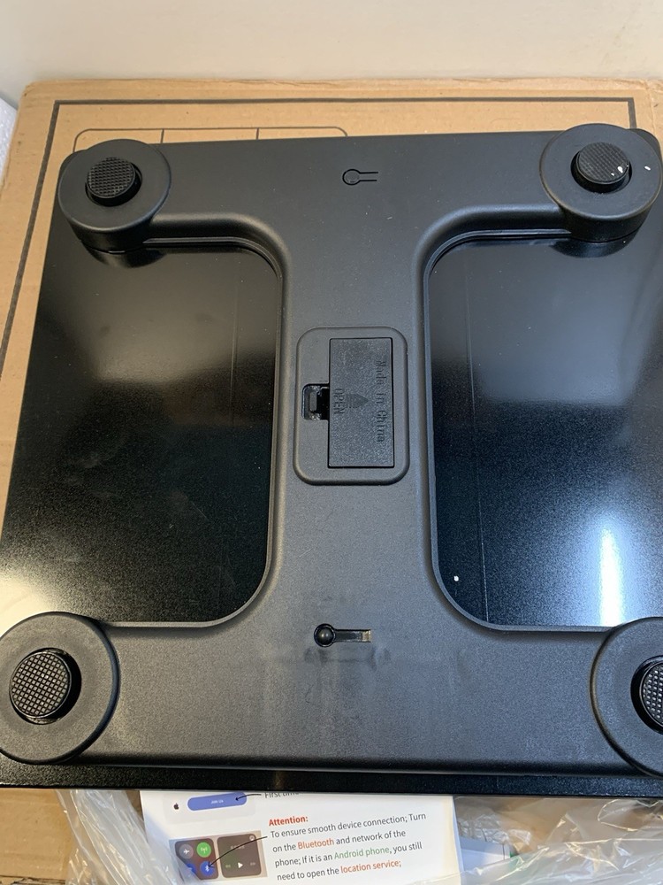 Led Digital Scale Black 400 Lb Capacity Bluetooth App Control