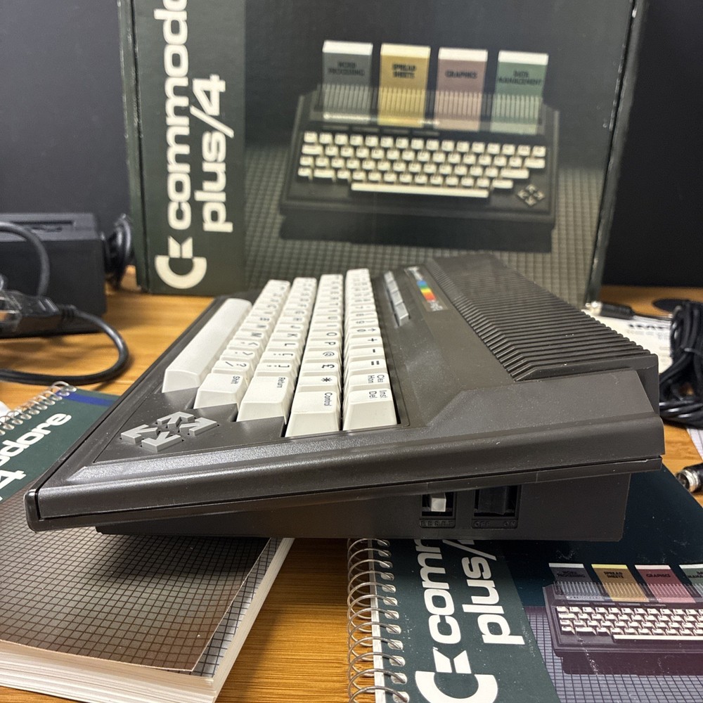 Commodore Plus/4 Vintage Home Computer with Box, Accessories, Manuals Untested