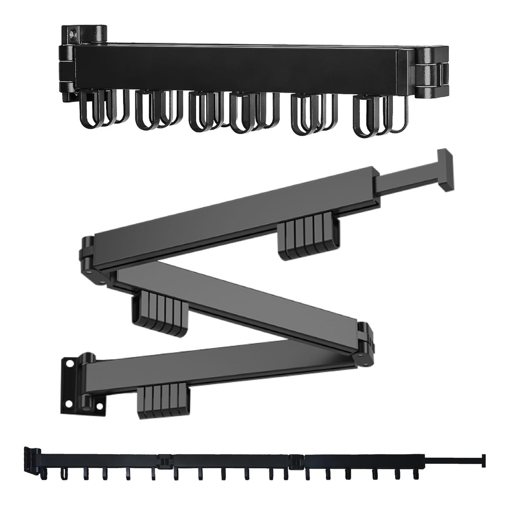 Wall Mounted Clothes Drying Rack - Collapsible, Foldable Space Saving Laundry Ha