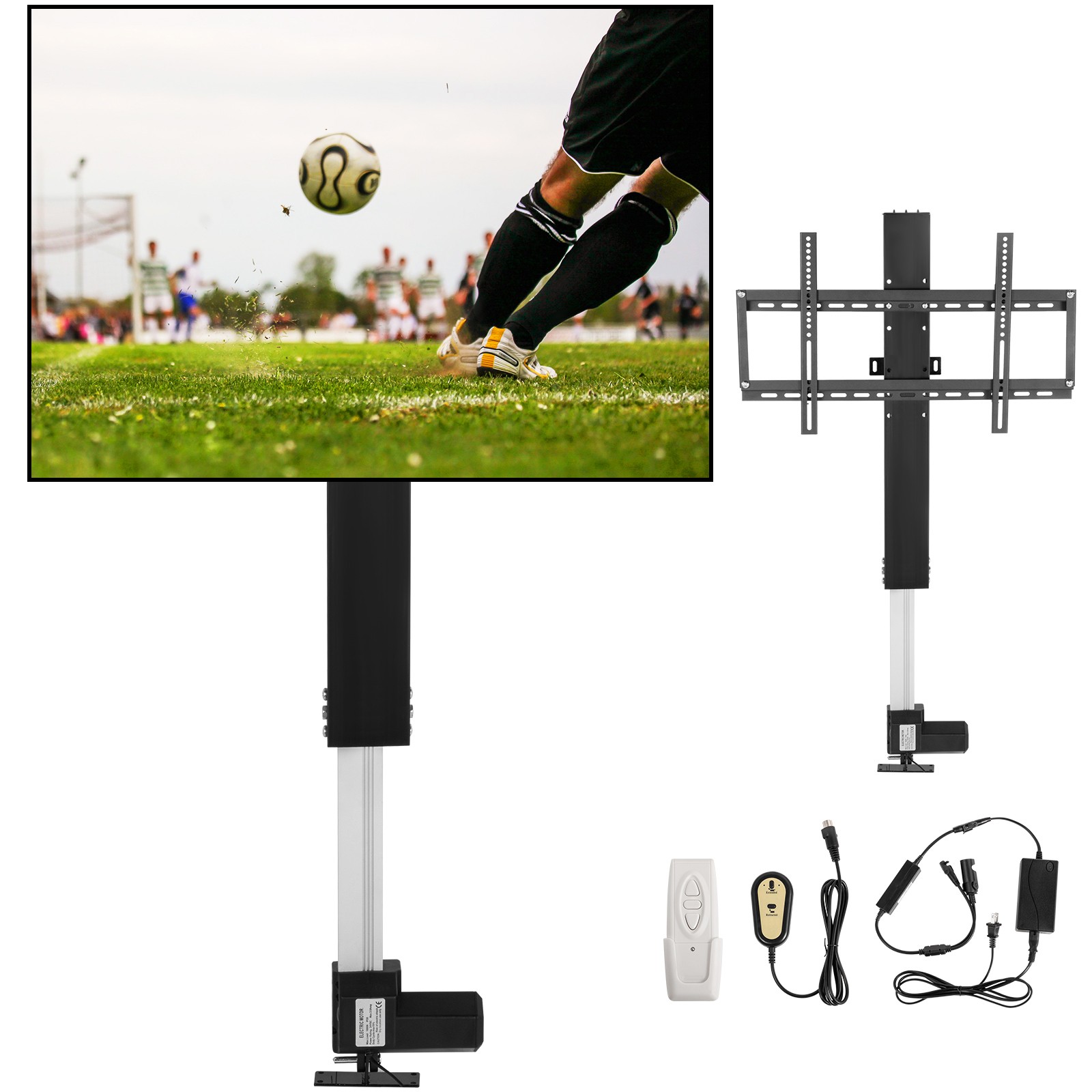 20" Motorized TV Lift Stand Bracket With Remote Controller For 28-32" TVs Mount