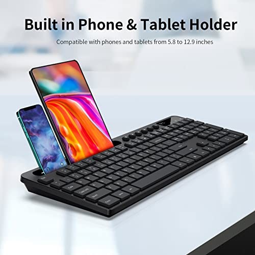 Wireless Keyboard and Mouse Combo, 2.4G Ergonomic Wireless Computer Black