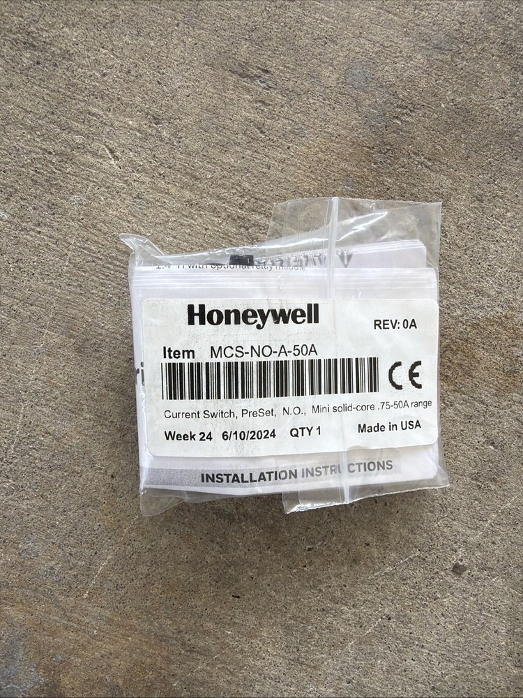Honeywell MCS-NO-A-50A 0.75-50A ADJ SOLID CORE CURRENT N/O