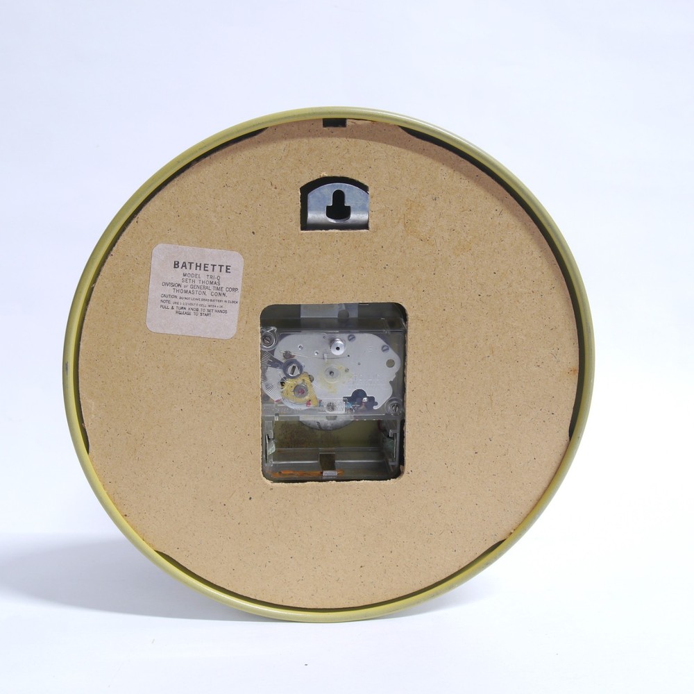 Vintage MCM Seth Thomas Bathette Tri-Q Wall Clock