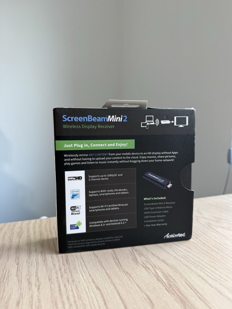 Actiontec ScreenBeam Mini 2 Wireless Display Receiver - Sealed!