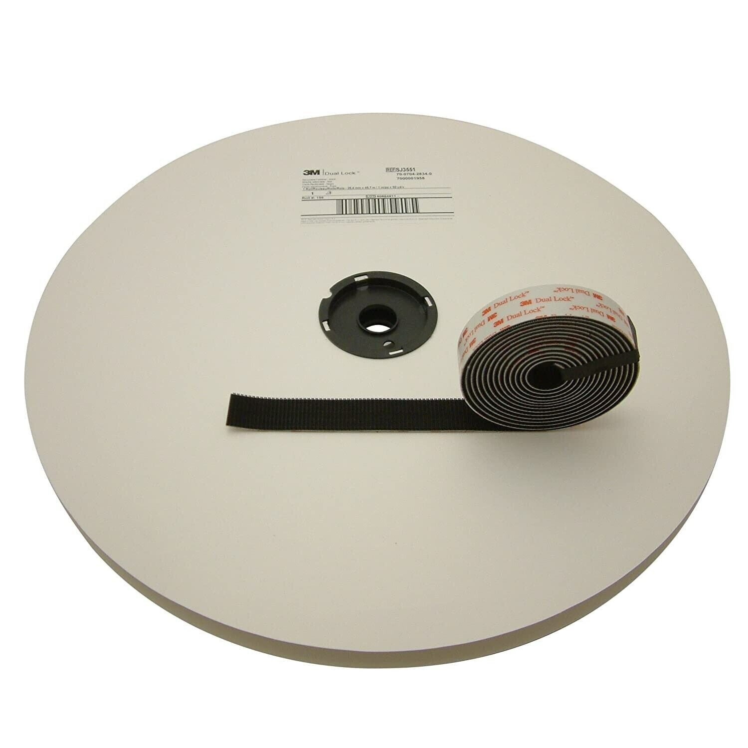 3M SJ3551 BLACK DUAL LOCK VHB TYPE 400 1" X 10FT ROLL RECLOSABLE FASTENER