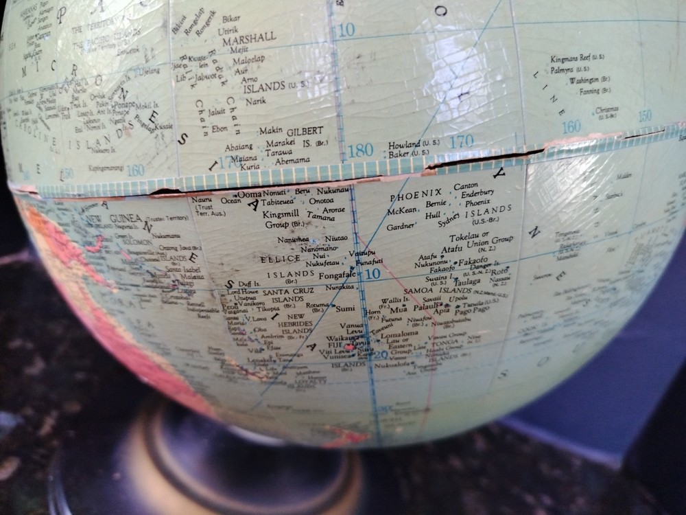 Vintage 1950s REPLOGLE 12" Reference Globe