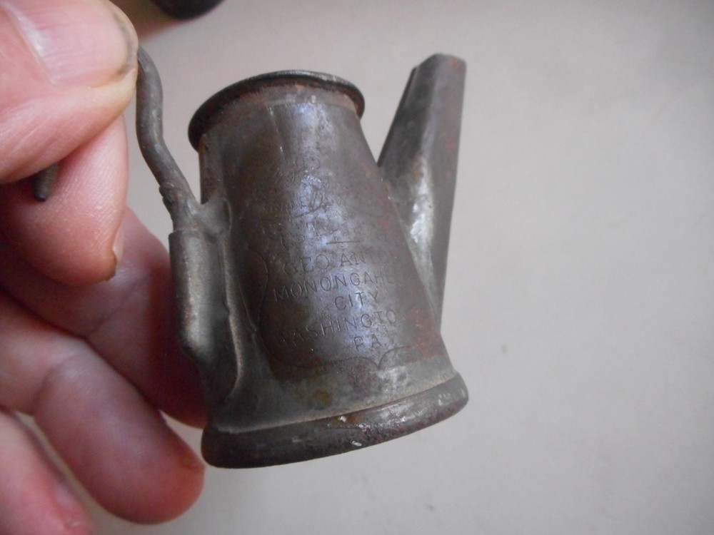 2 antique Miner's Cap Lamps