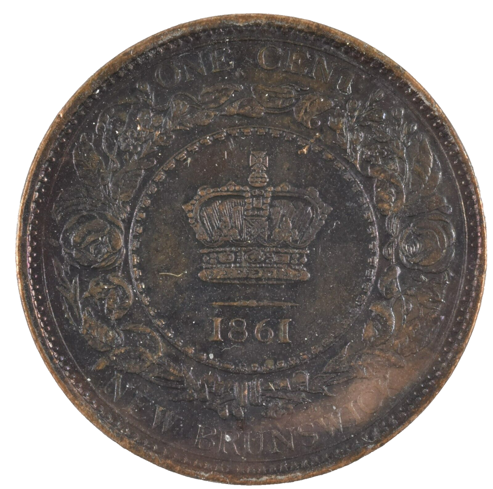 New Brunswick 1861 one cent ICCS EF45