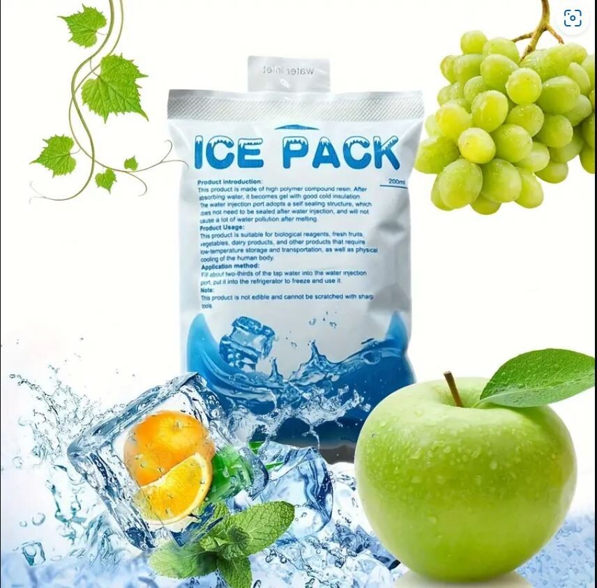 5/10/25 Pcs Reusable Ice Packs for Coolers Lunchbags Shipping Storage Cold Food