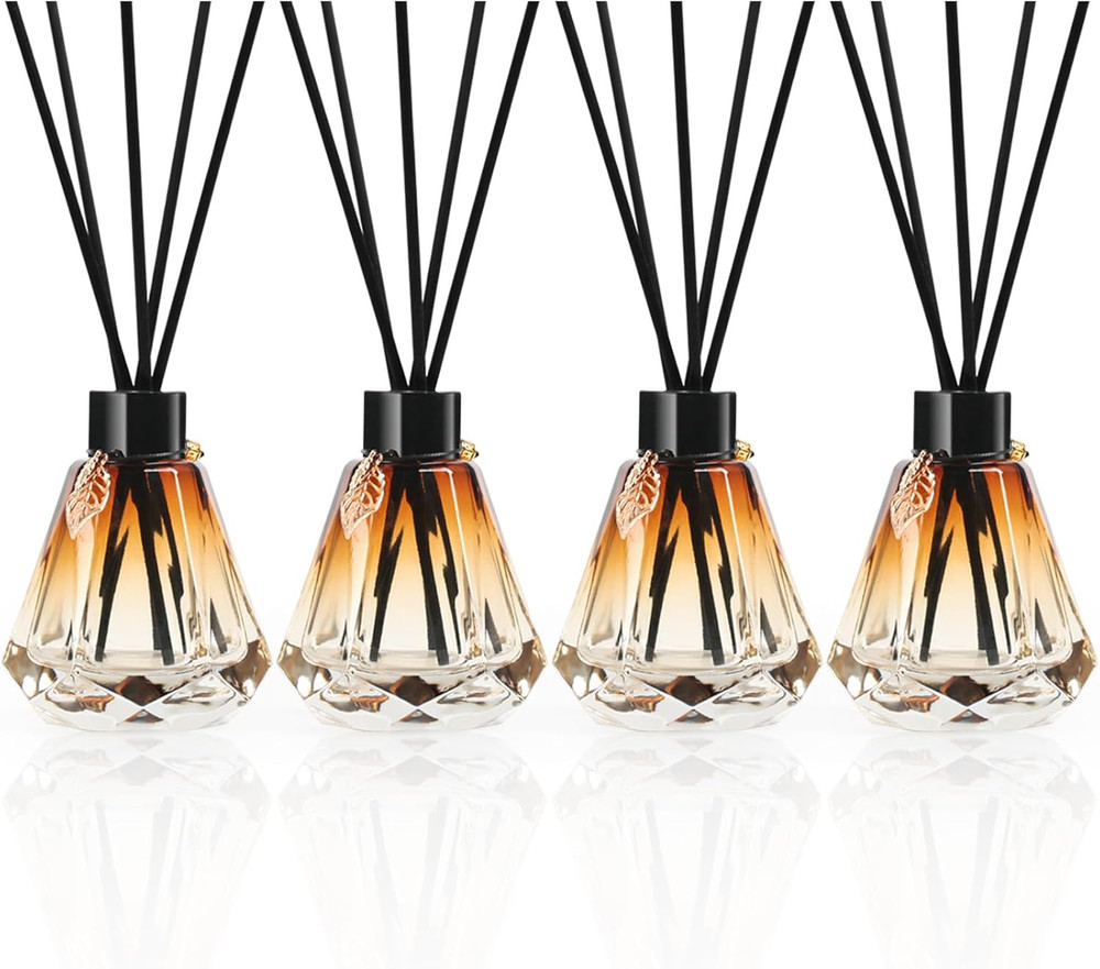 Reed Diffuser, 4Pcs Reed Diffuser Empty Bottles with 20Pcs Reed Diffuser Sticks,