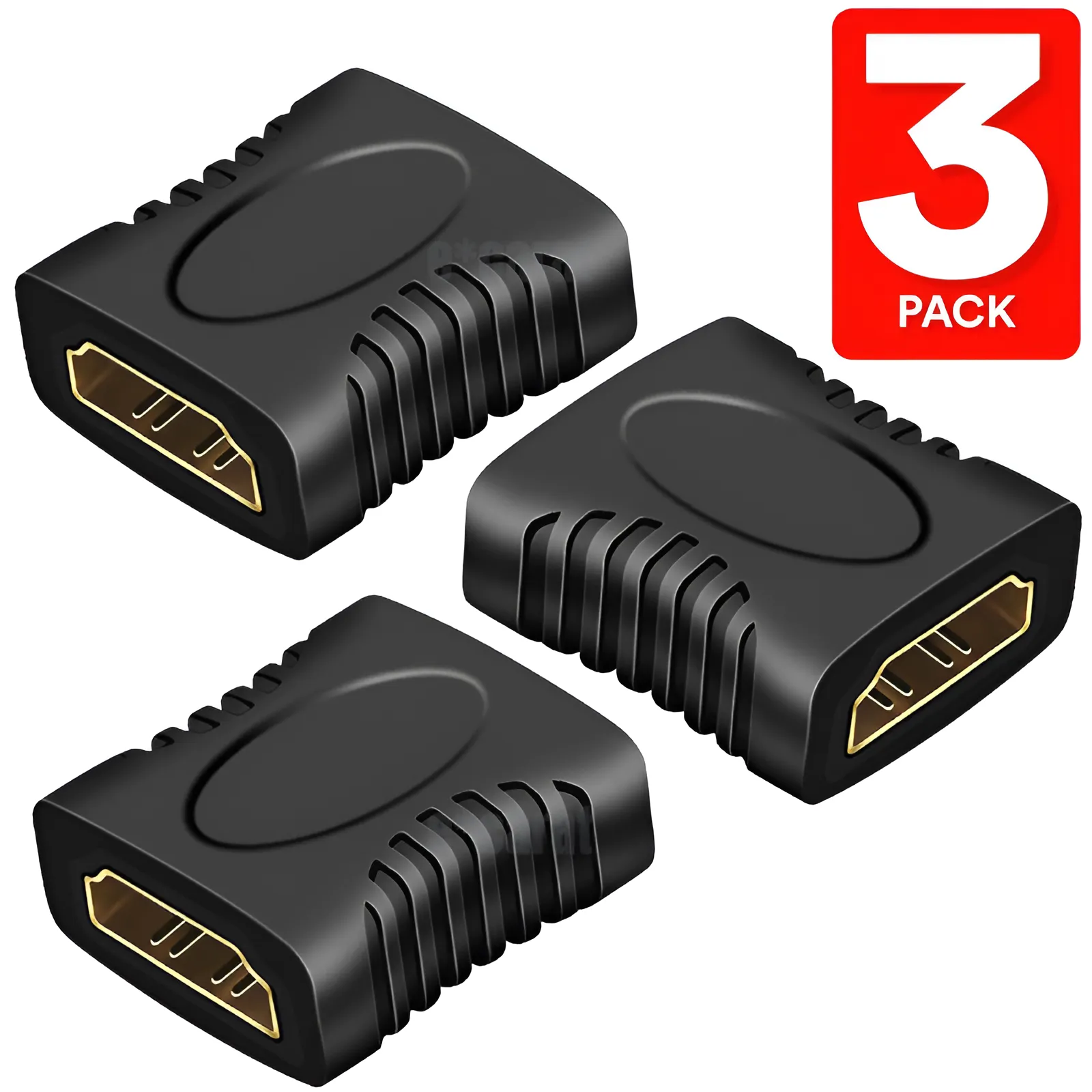 3X HDMI Female to Female Coupler Connector Extender Adapter Cable HDTV 1080P 4K