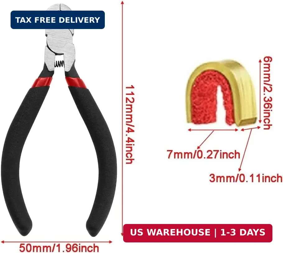 Archery Bow String Nocking Points Set with T Square Ruler Nocking Buckle Pliers