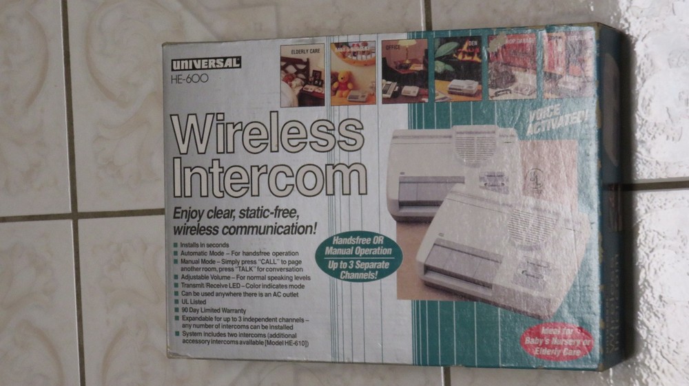 NEW Universal (Model HE-600) Wireless Intercom - Set of 2