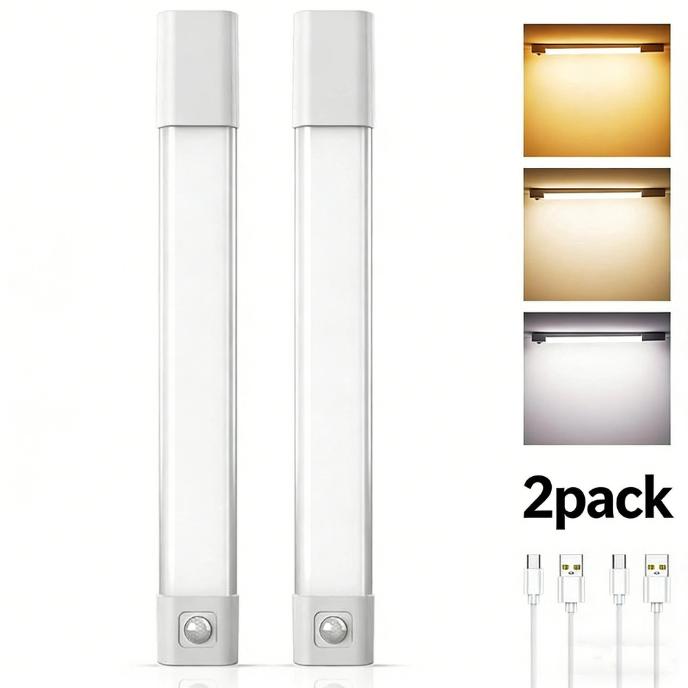 50LED Rechargeable Motion Sensor Closet Light Dimmable Under Cabinet Kitchen