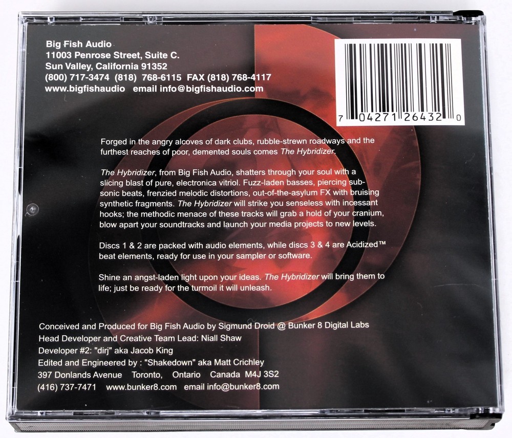 Big Fish Audio The Hybridizer Sample Library/Sound Library/Sampling 4x CD