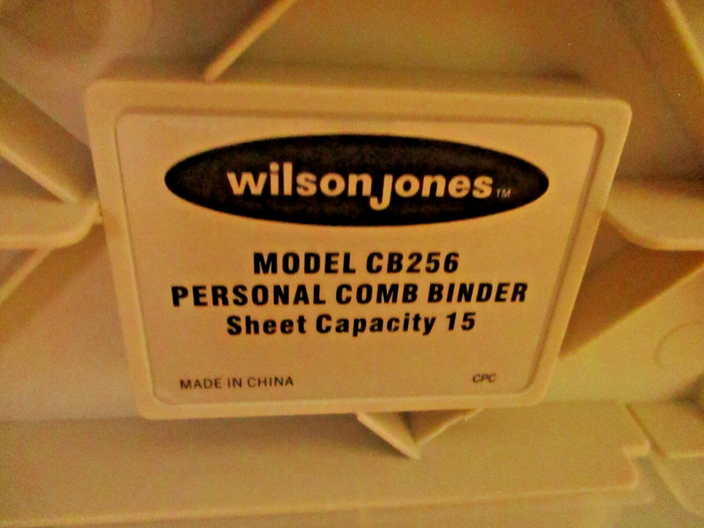 Wilson Jones CB256 Manual Precision Comb Binding System Machine 15-Sheet Punch