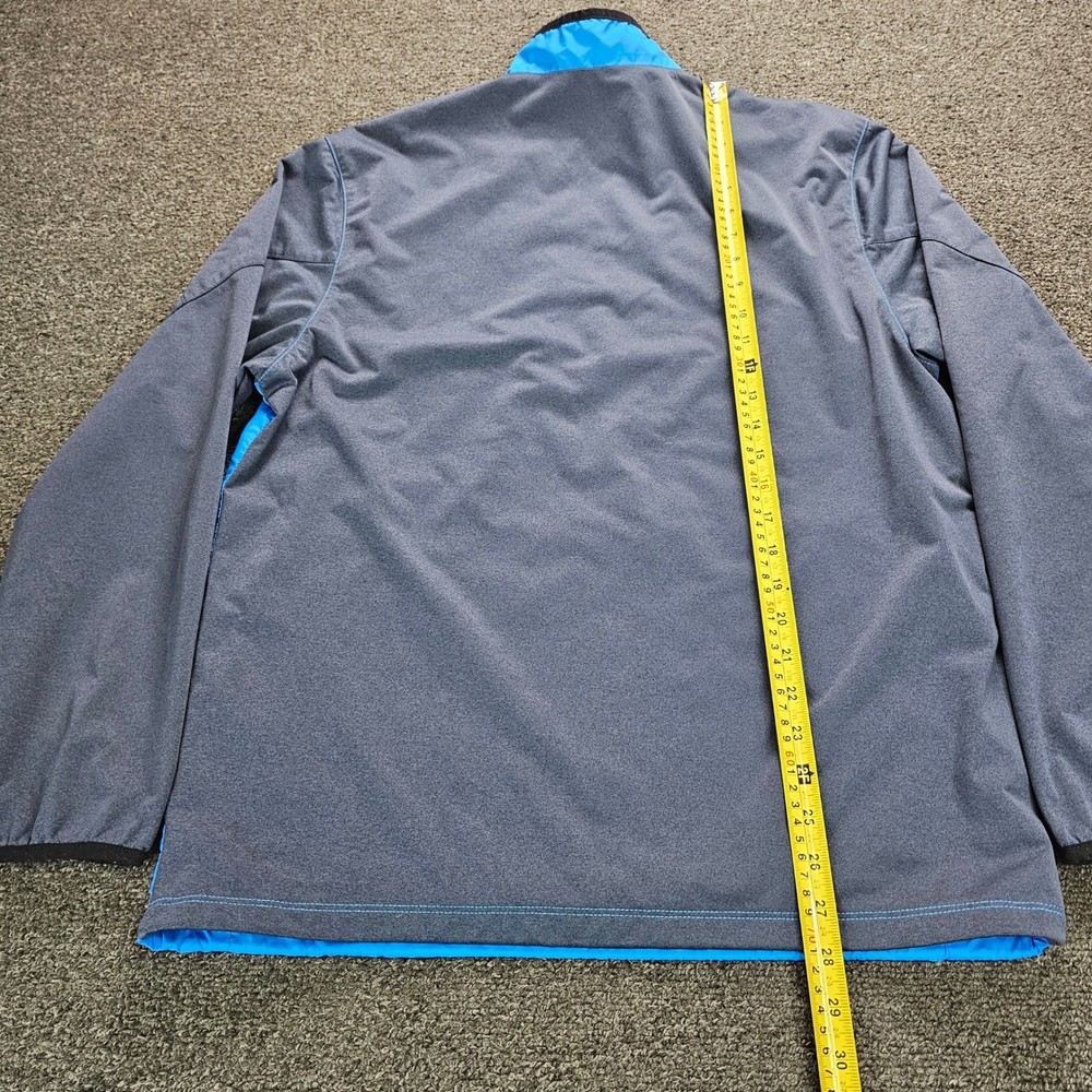 Nike Golf Jacket Mens Medium Blue Grey 1/4 Zip Windbreaker Pullover Sweatshirt
