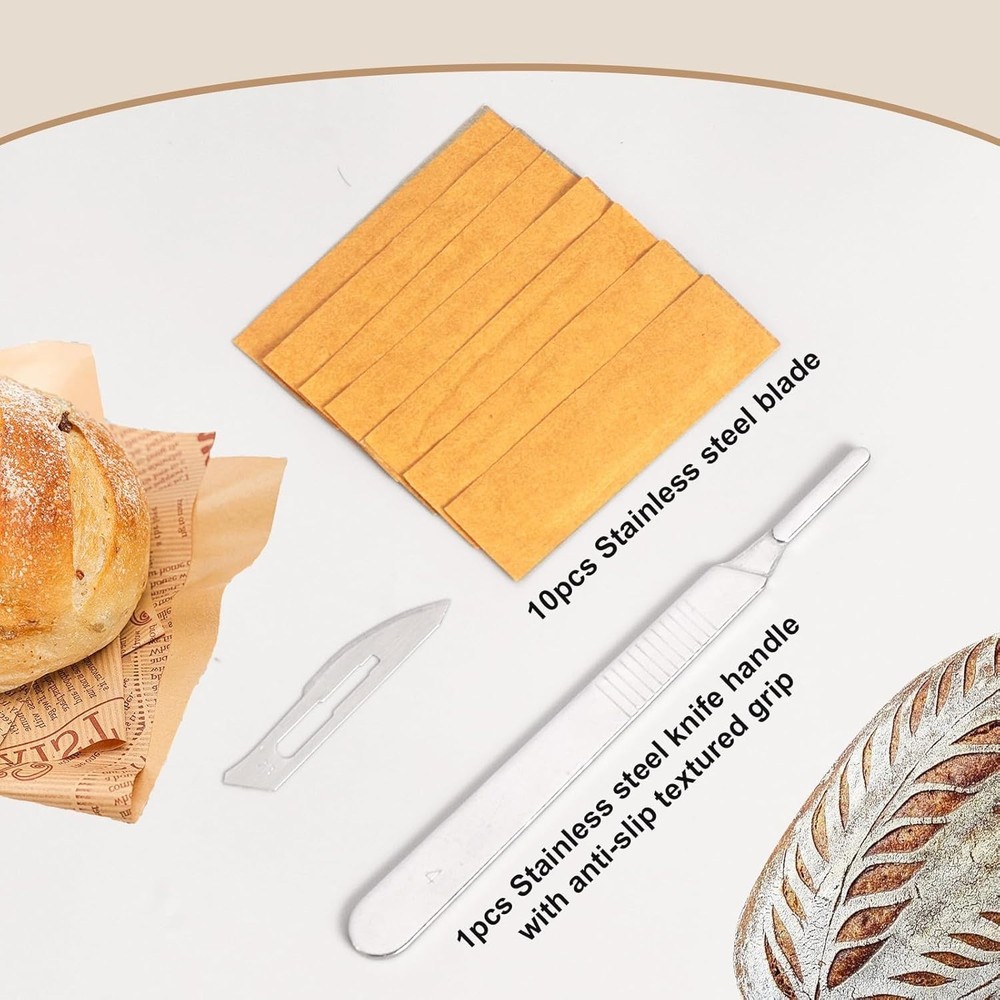 Professional Bread Lame with 10 Sharp Blades - Sourdough Scoring Tool for Art...
