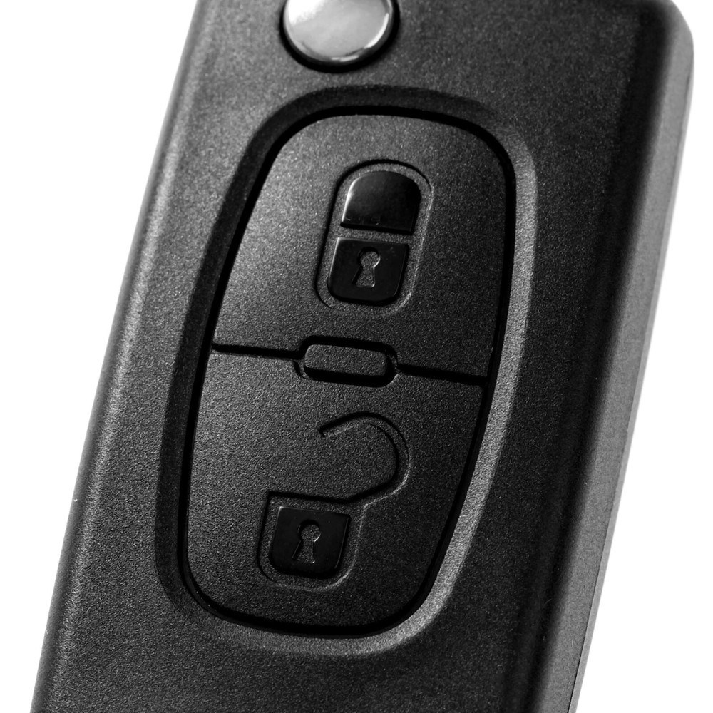 2 BUTTON Keyless Remote Folding Blade Key Case Shell for PEUGEOT 207