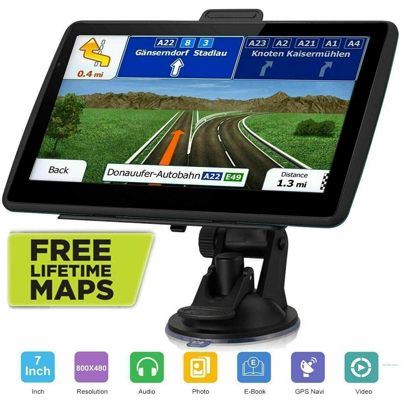 7 INCH Portable Truck Navigator CAR GPS Navigation 8GB 256MB free MAP US Canada