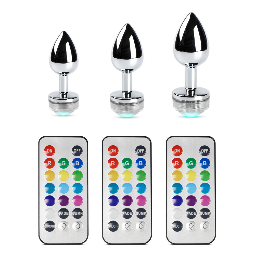 L.E.D Light Up Butt Plug with 20 Key Remote Control Anal Booty Night Light Show