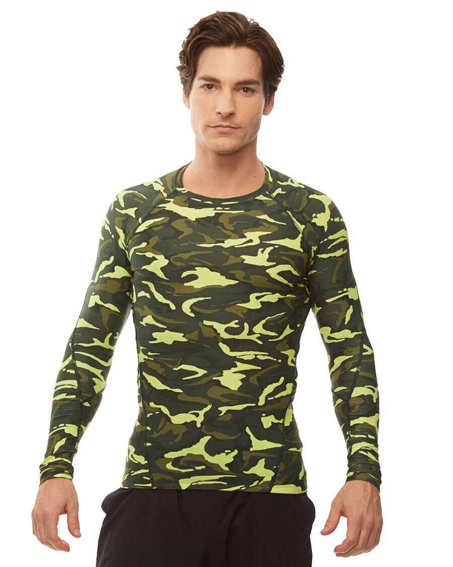 HPE Performance Medium CAMO Combat Compression Long Sleeve Top Shirt Men NWT N61