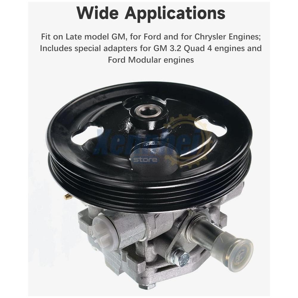 13Pcs Power Steering Pump Pulley Puller Remover & Alternator Installer Tool Kit