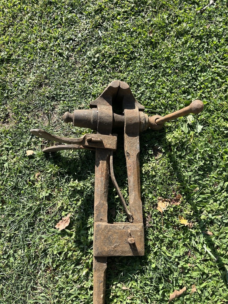 Antique Sanderson Sheffield Blacksmith's Vice Post Leg