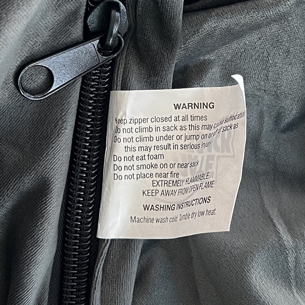 New ULTIMATE SACK Replacement Cover For Footstool Grey Standard MIA