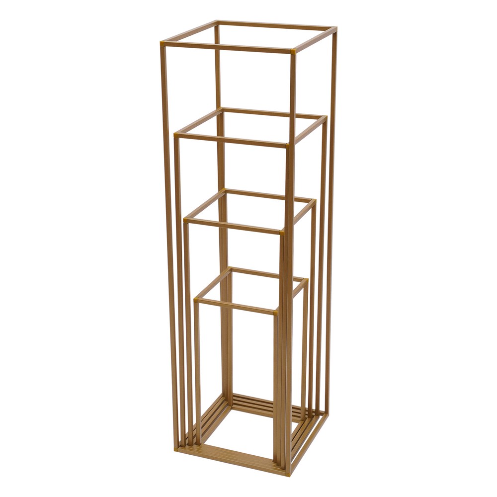 DIY Rectangular Rack For Wedding Table Centerpieces Decor Gold Flower Stand