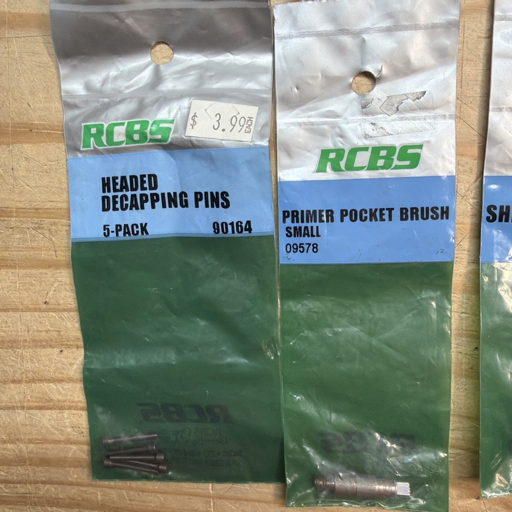 RCBS Reloading Shell Holders Recapping Pins Locking Rings 09216, 09206, 09578