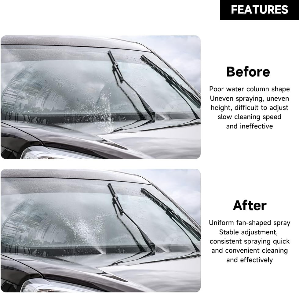 Front Windshield Washer Nozzles Single Hole Wiper Spray Washer Jet - Compatible