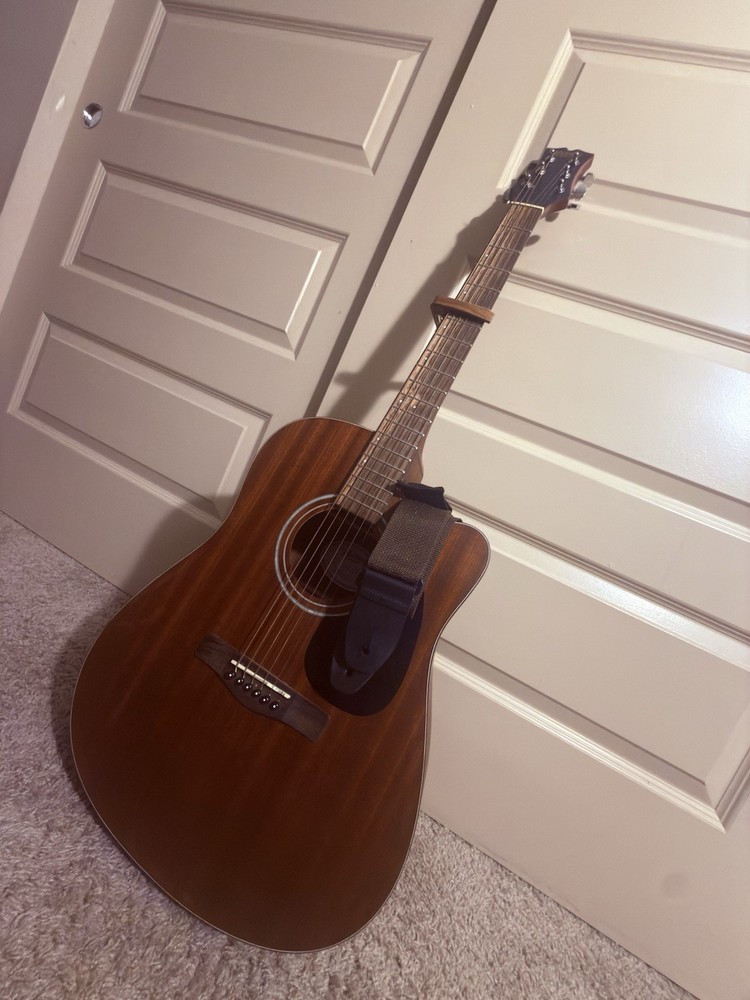Mitchell Dreadnought Acoustic Guitar 6 String w/ Strap, Picks, Capo,