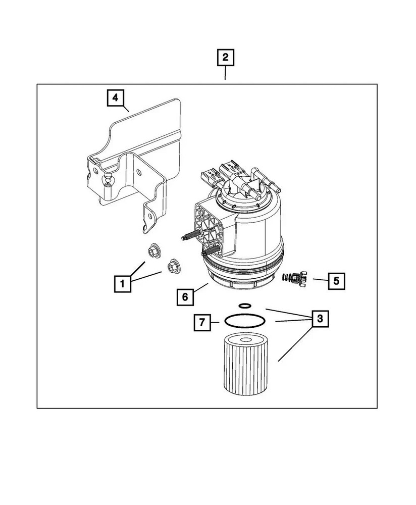 Mopar 68436631AA Fuel Water Separator Filter..