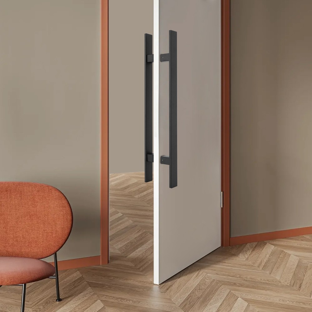 Stainless Steel Double Sided Push Pull Door Handle, H-shaped Door Pull Handle