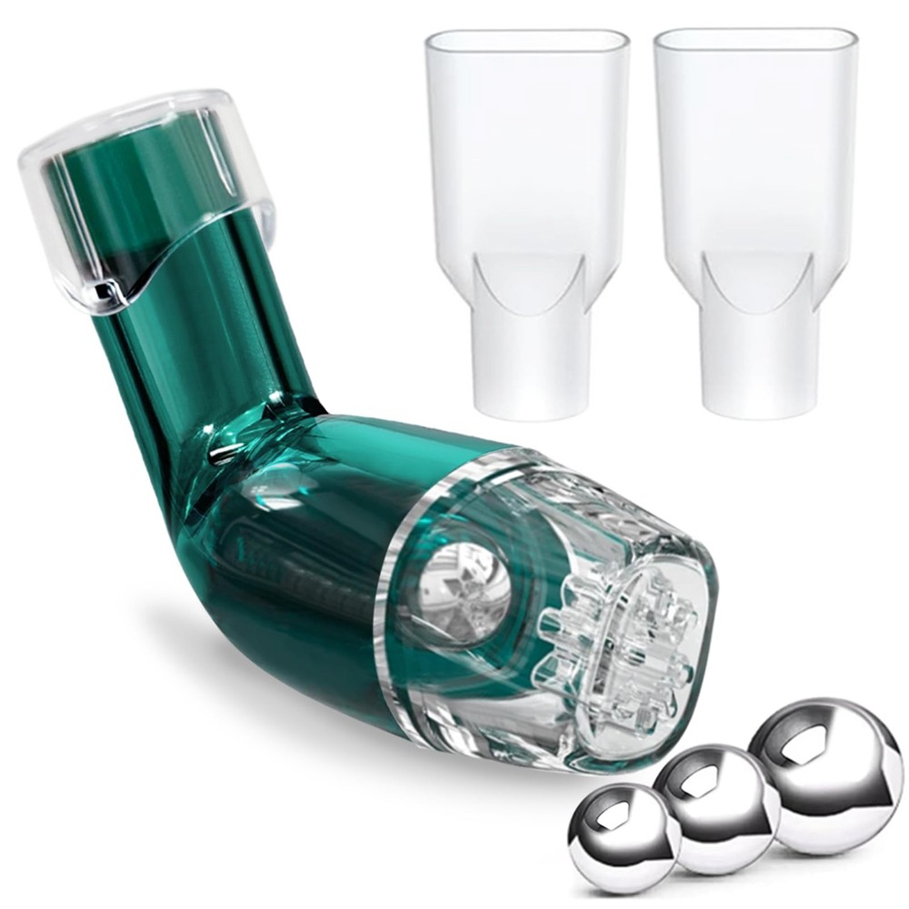 Flutter Valve Breathing Lung Exerciser Device for Mucus Relief & Strength