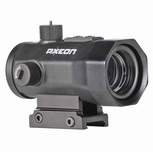Axeon Red/Green/Yellow Airsoft Optic Dot Sight w/ Riser Black