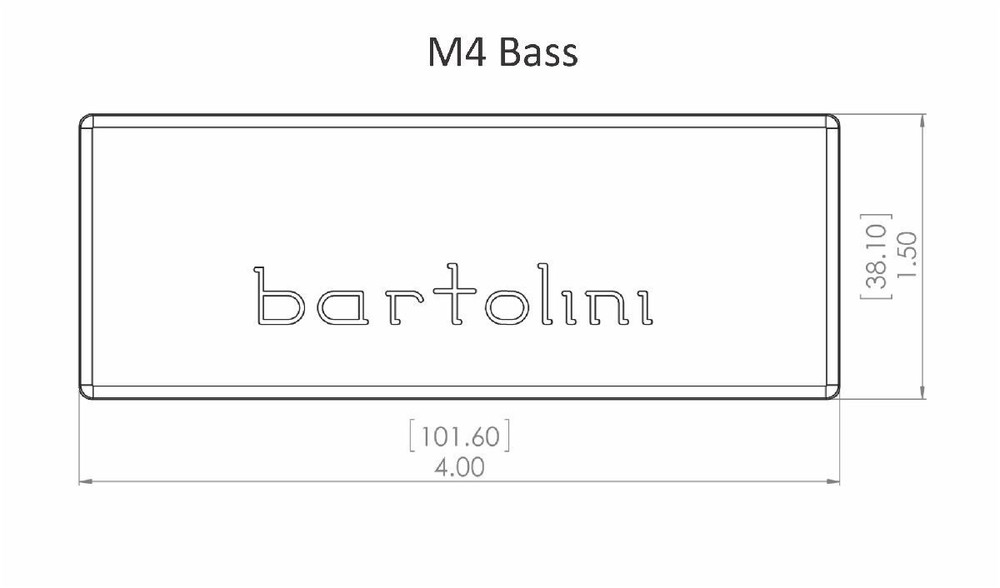 Bartolini M45C Original M4 5-String Soapbar Pickup set (EMG 40 shape)