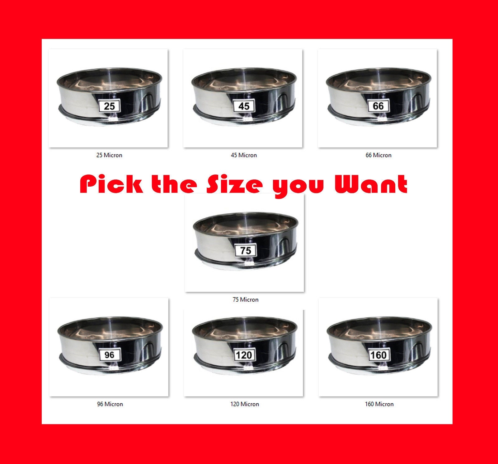 Aluminum Herbal Pollen stackable sifter Micron Hash Extractor Shaker 25M - 220M