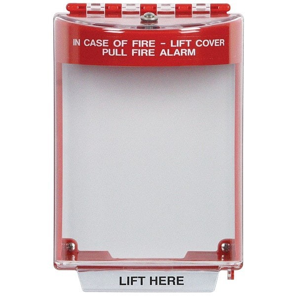 Pull Station Guard Red Polycarbonate Surface Mount Fire Alarm Cover